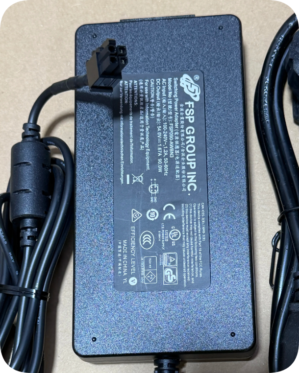 *Brand NEW*FSP FSP090-AWAN3 54V 1.67A Power Adapter for Surveillance Recorders and PoE Switches 4-hole Termina *Brand NEW*FSP FSP090-AWAN3 54V 1.67A Power Adapter for Surveillance Recorders and PoE Switches 4-hole Termina
